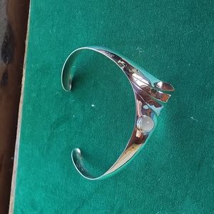 Sterling silver & rose quartz choker